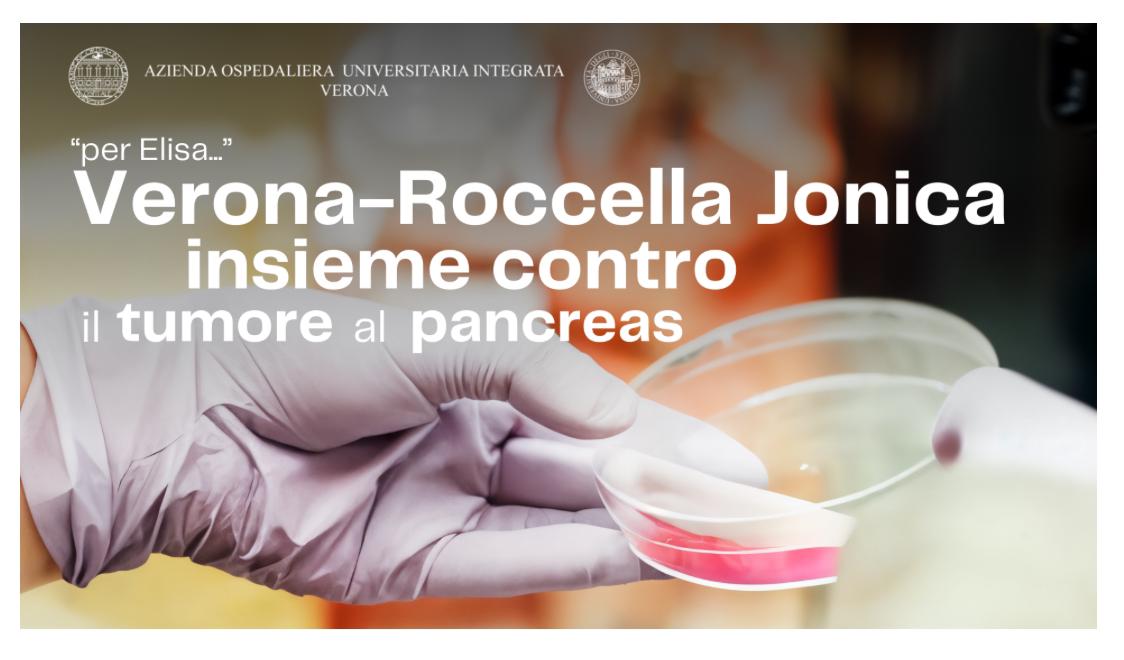 Tumore al pancreas, Verona e Roccella Jonica insieme per curarlo. “Per Elisa”, una borsa dedicata alla paziente per la ricerca genomica